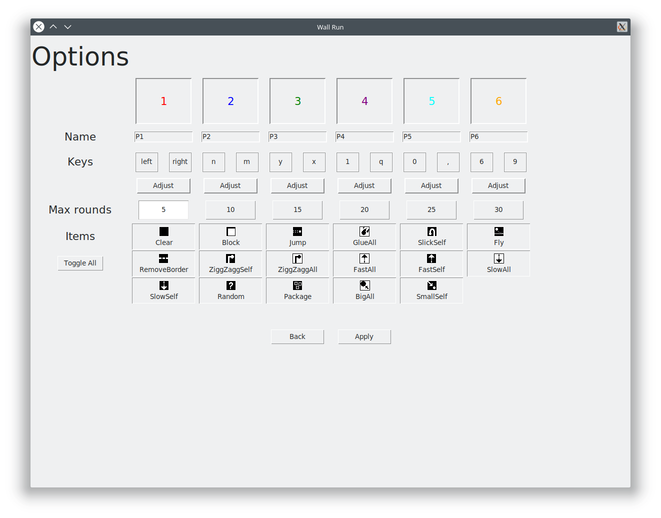 dsiblaying wallrun option menu