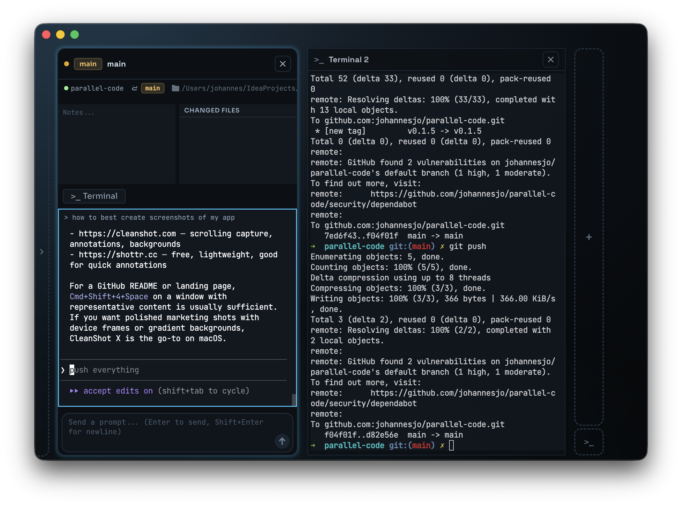 Direct mode on main branch