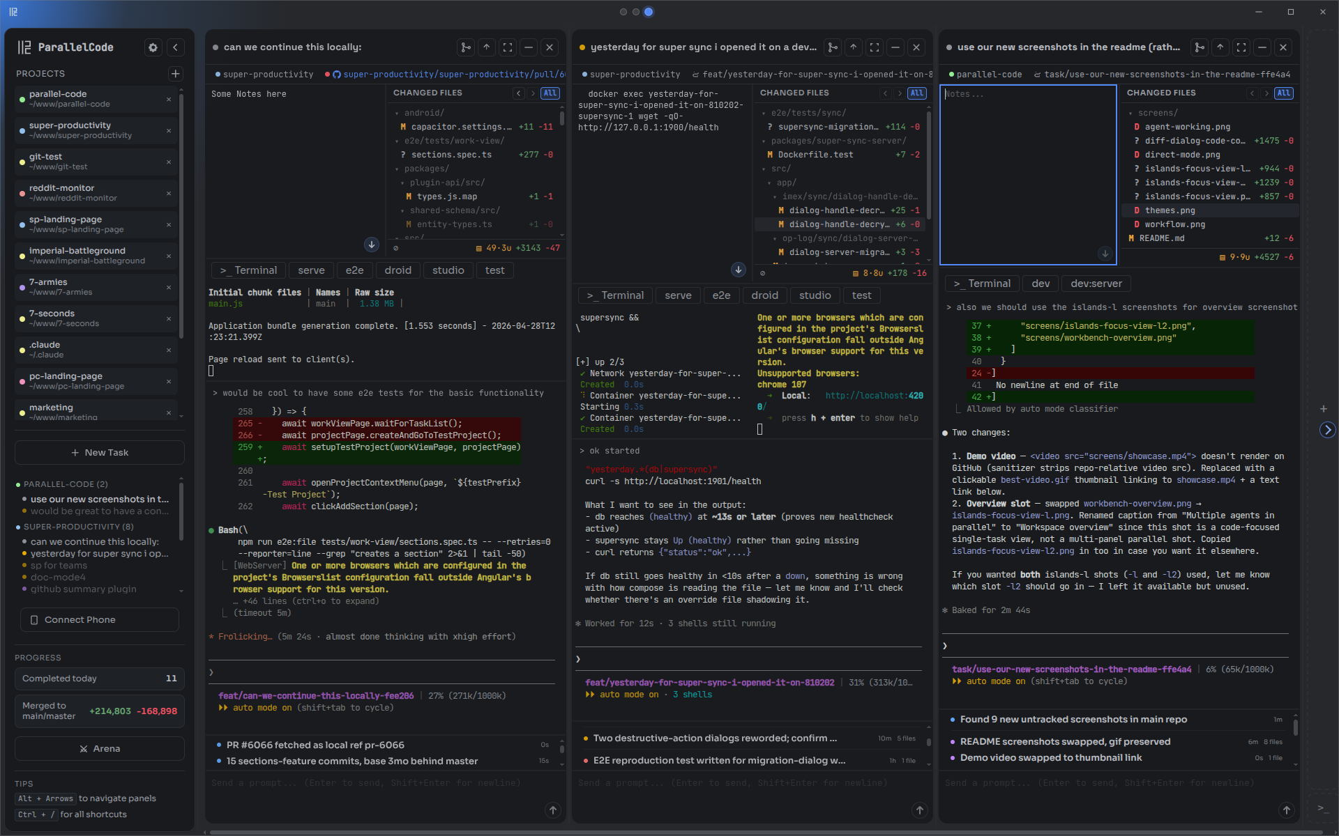 Multiple agents running in parallel