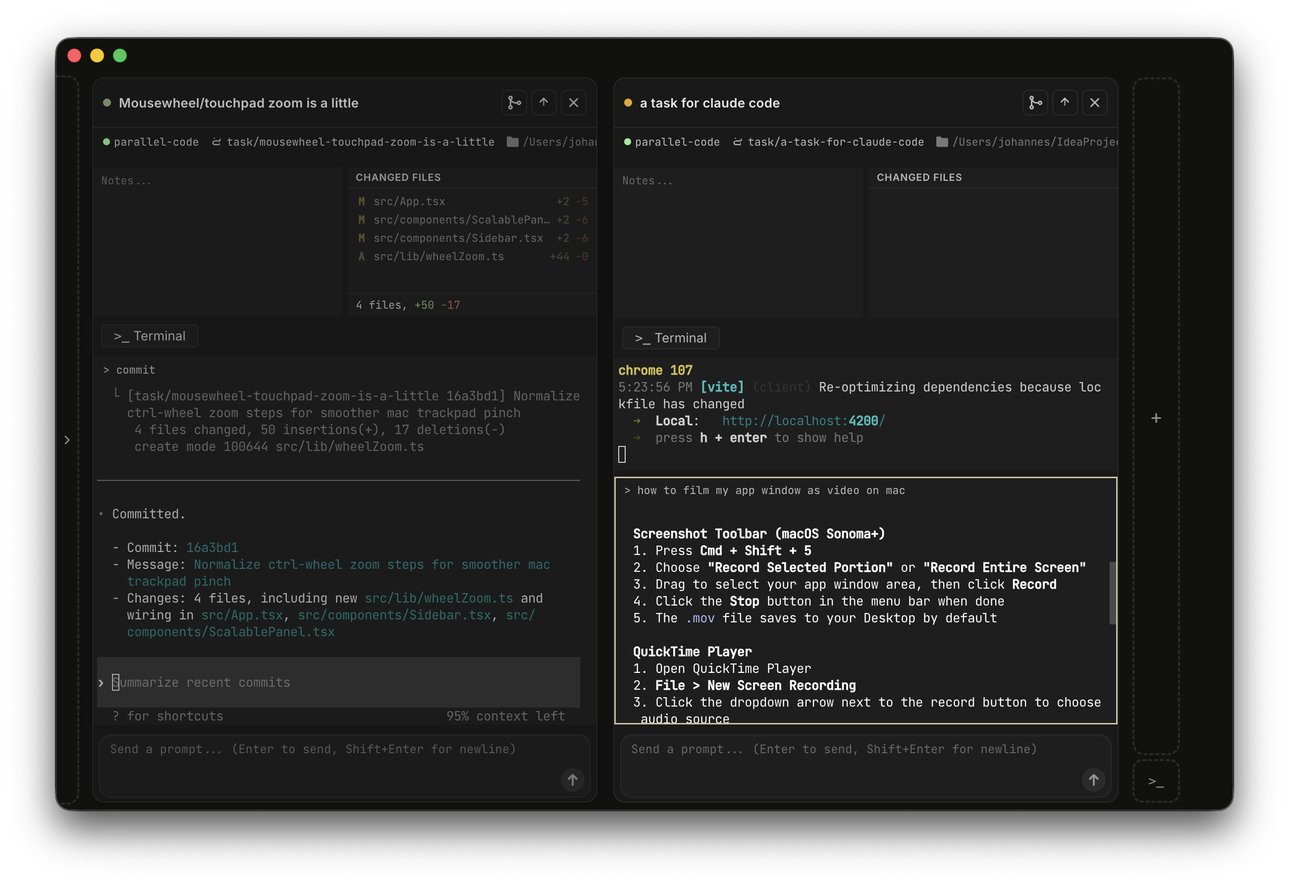 Commit and merge workflow