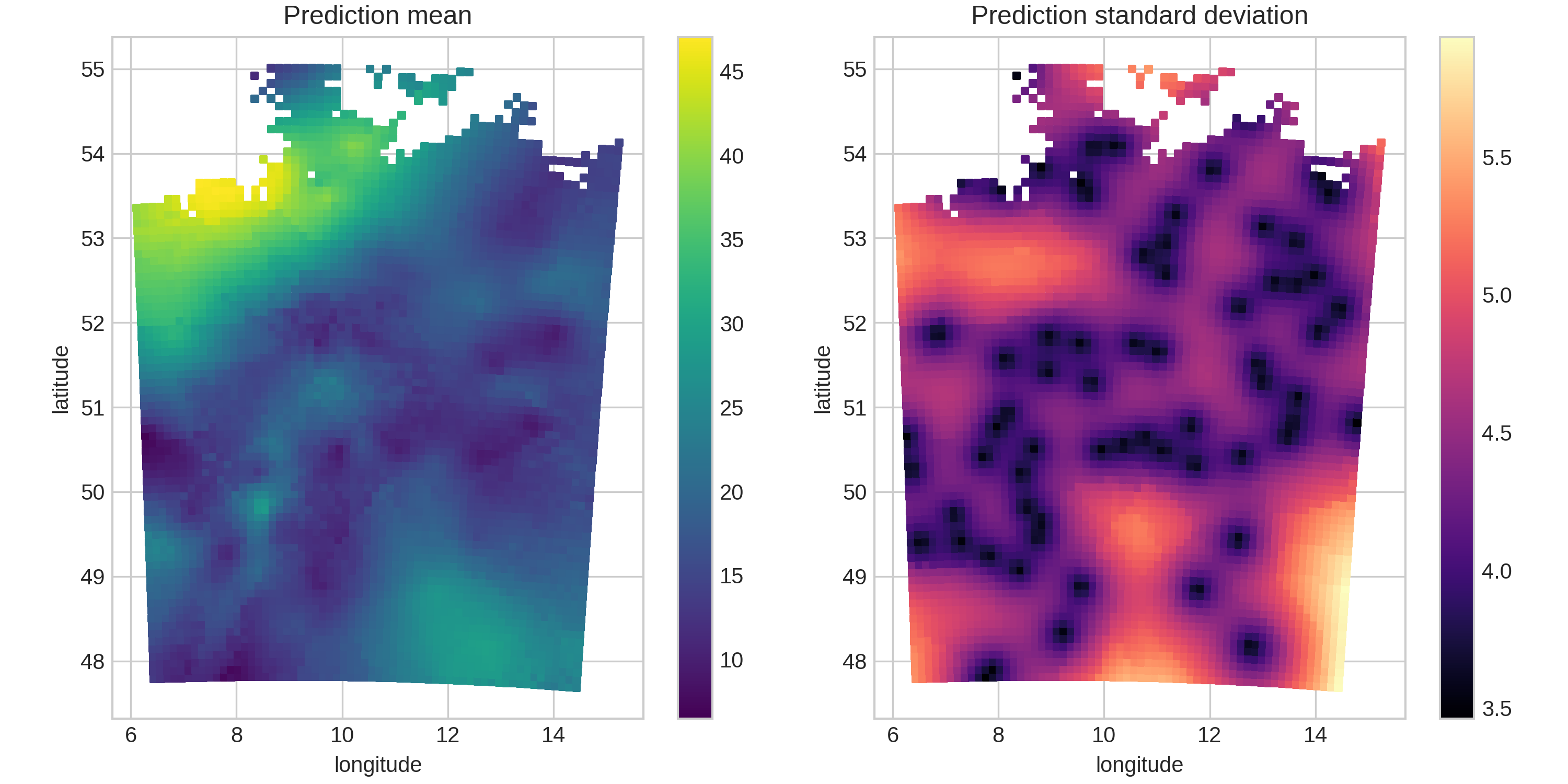 Example PM10 predictions for 2015-03-01 for Germany