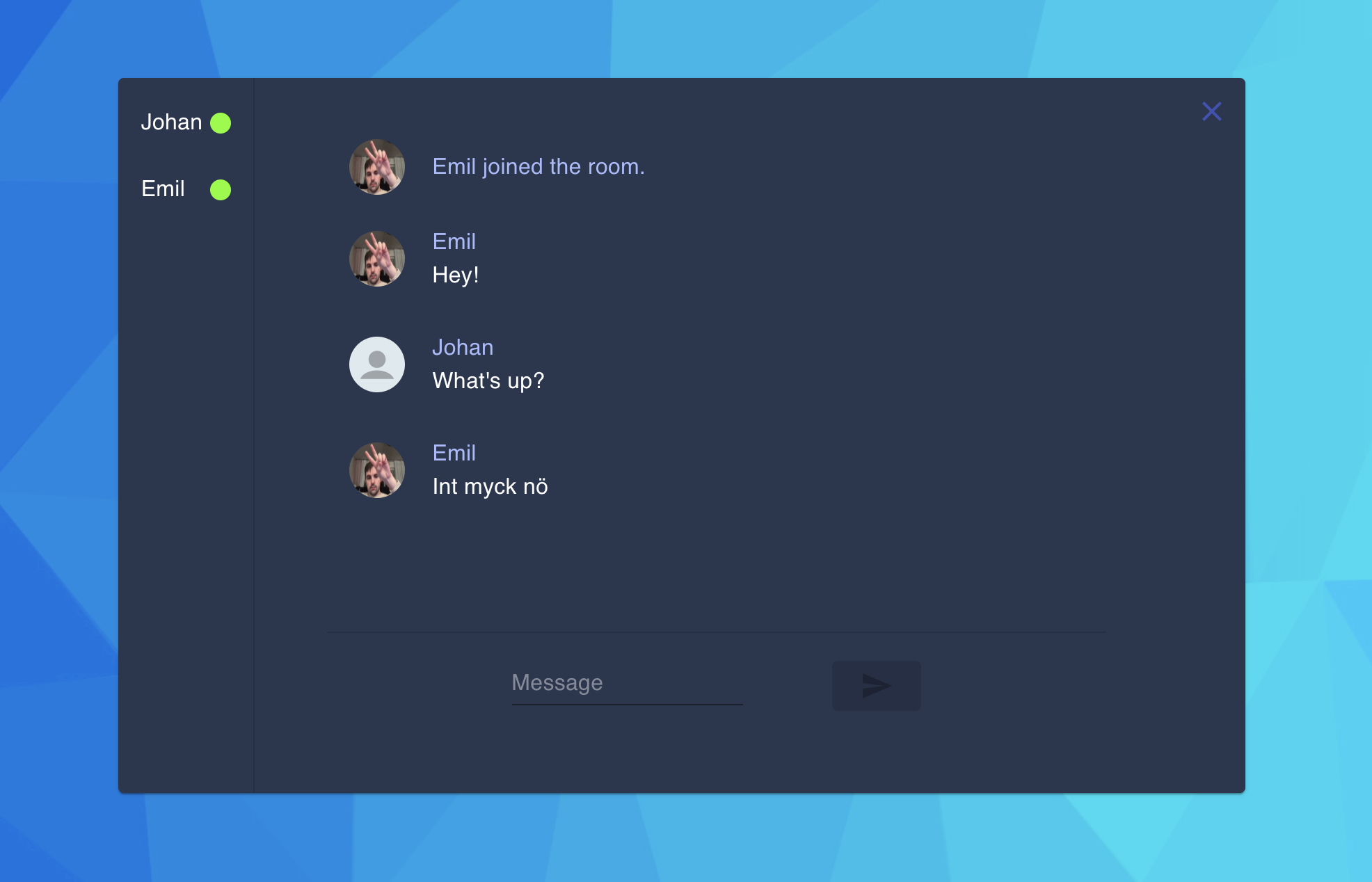GitHub - johanolssonn/chat-room: A simple chat room made with Socket.IO ...
