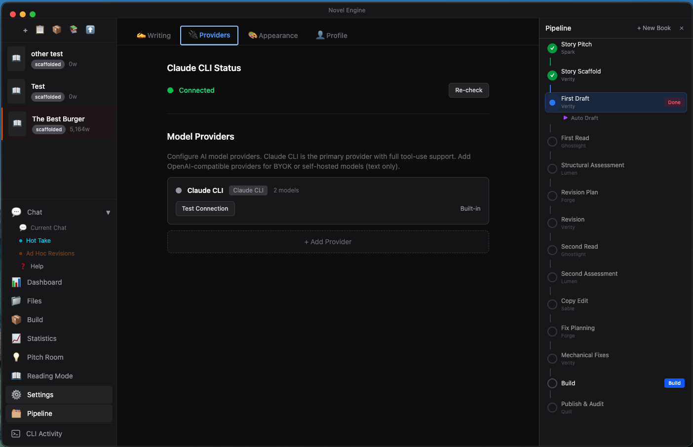 Provider configuration with Claude CLI