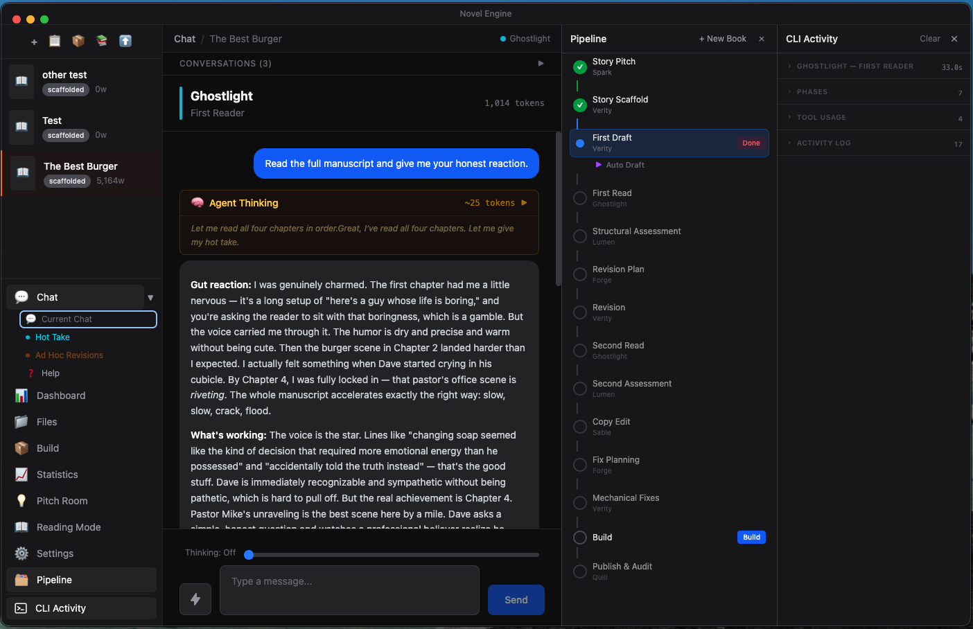 Ghostlight first read with CLI Activity