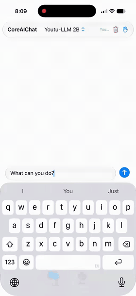 On-device chat