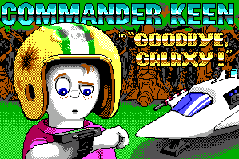 Commander Keen in Goodbye Galaxy title screen