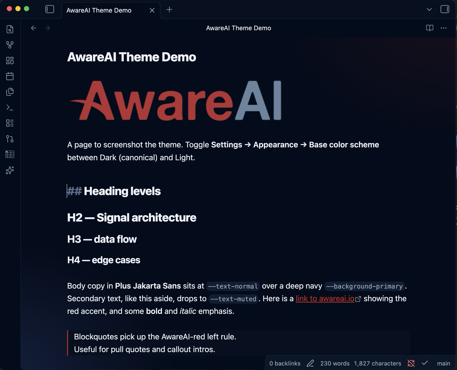 AwareAI theme screenshot