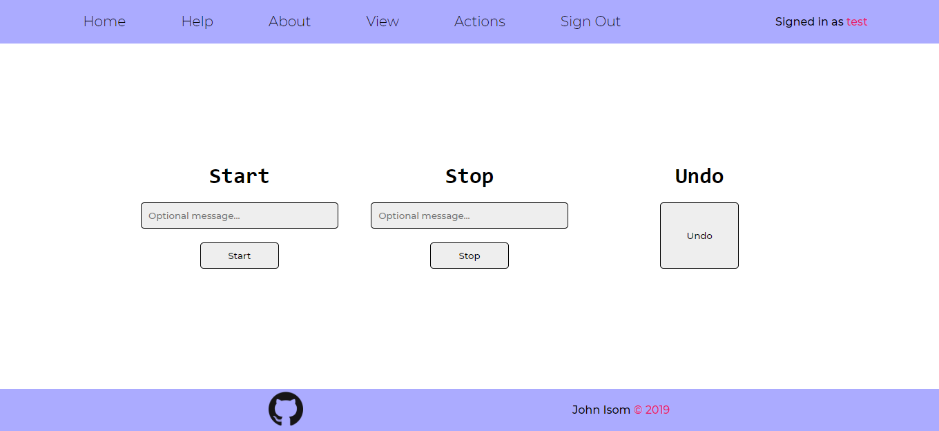 Actions Page