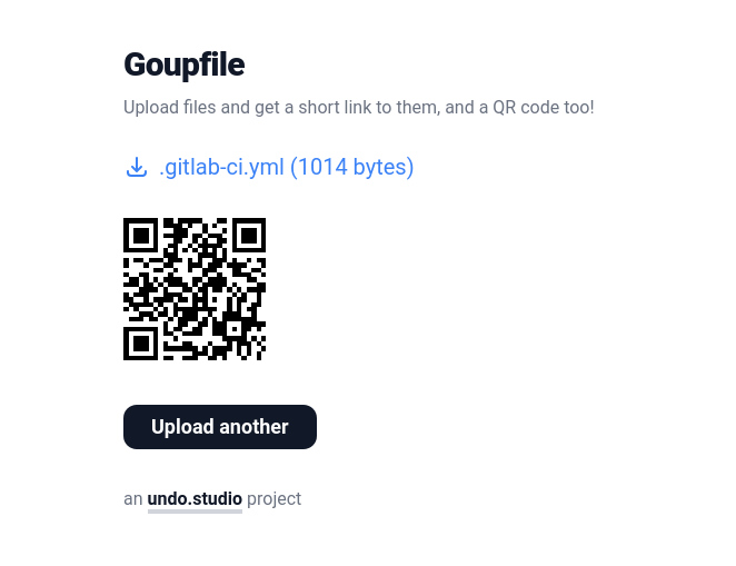 Goupfile file view page