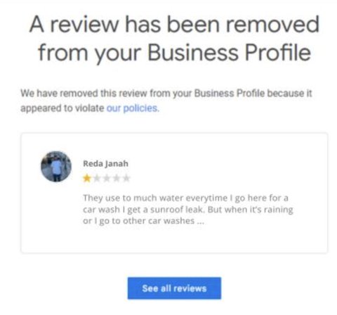 Review removal confirmation for Reda Janah