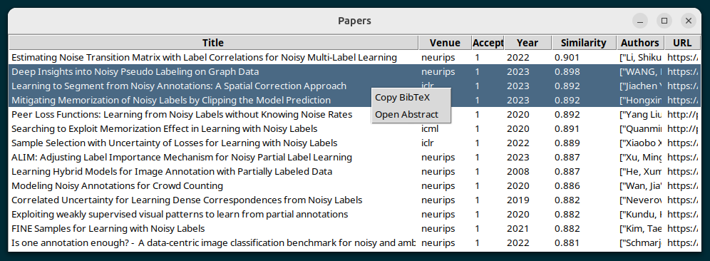 Example Interface