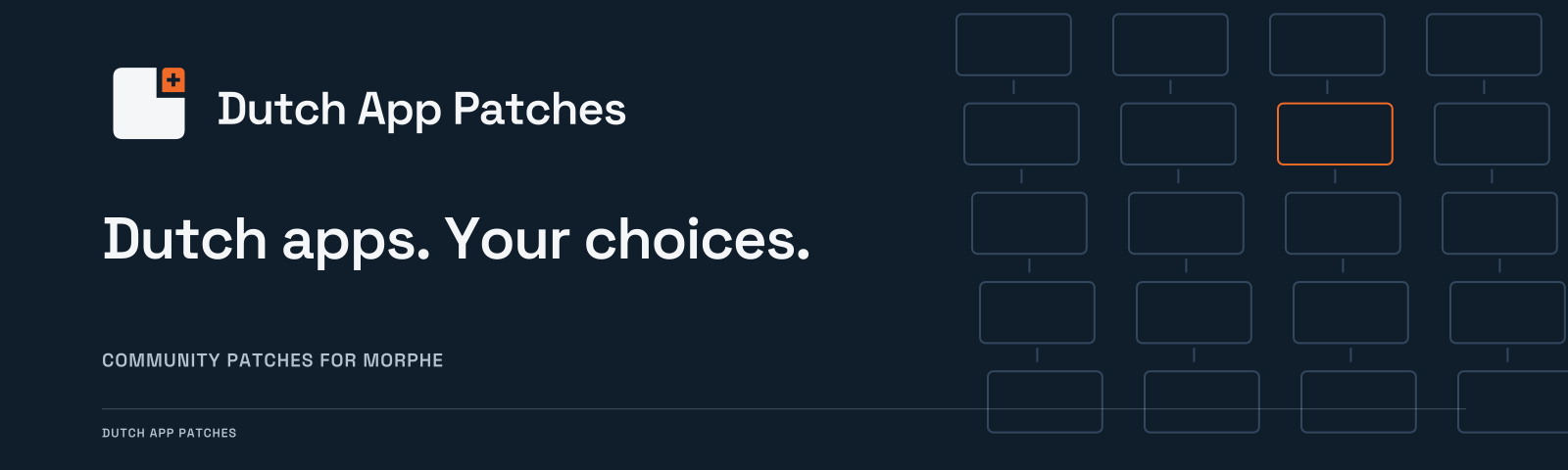 Dutch App Patches. Dutch apps. Your choices.