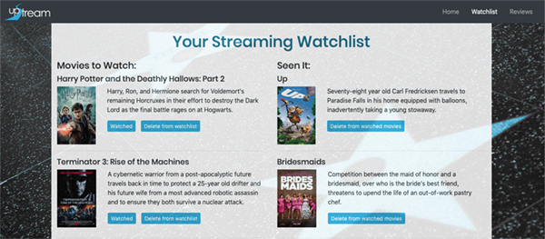 watchlist page