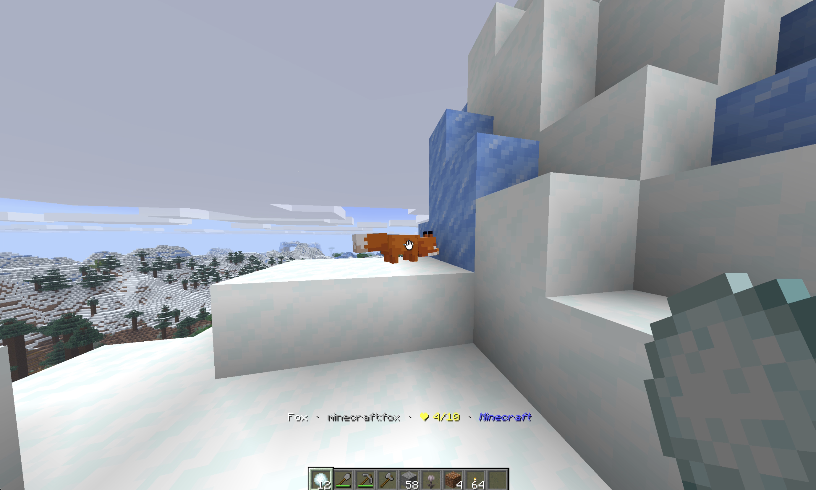VisualID showing block identification in-game