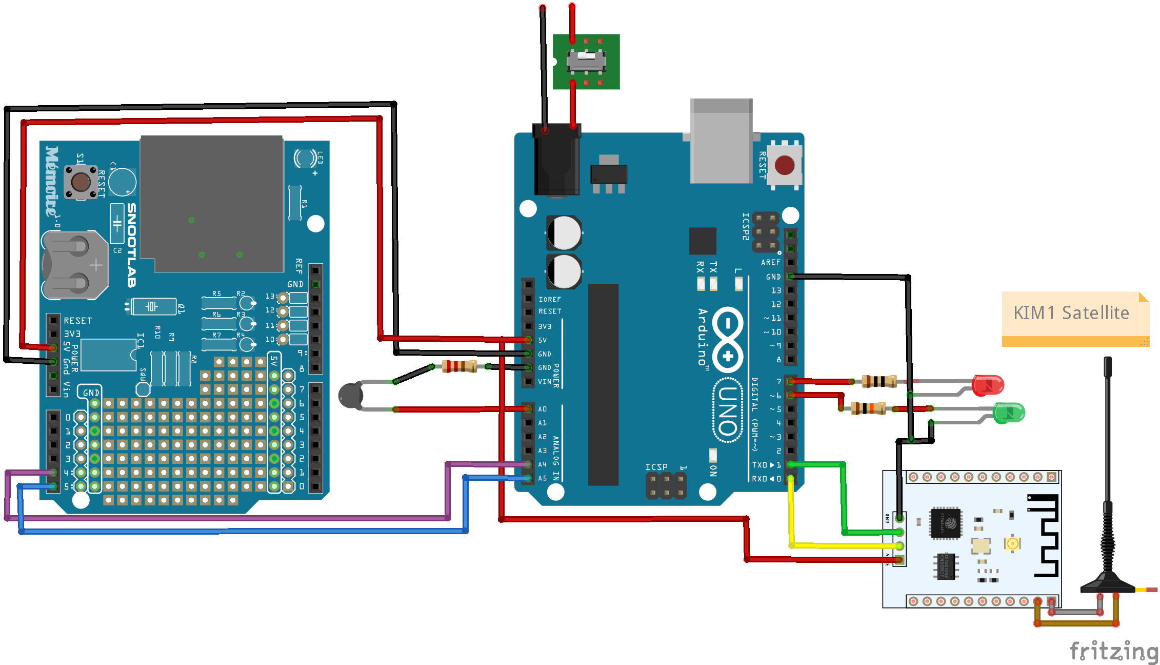 Hardware configuration for satellite logger