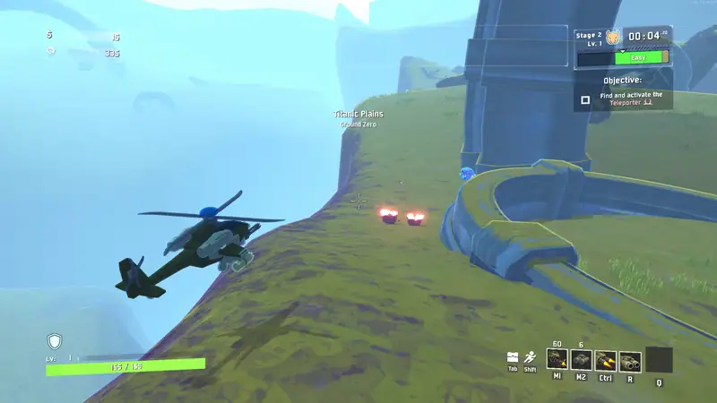 Guided Hellfire launch, release and rehold against a Golem