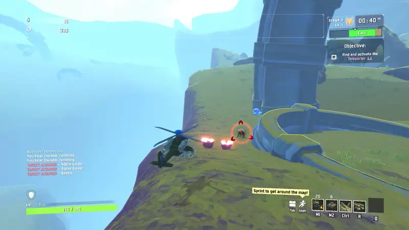 Current 20-round M230 firing at a Golem