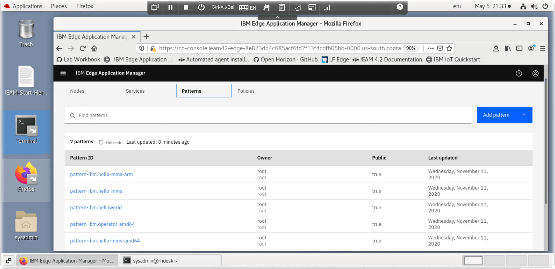 IEAM patterns list