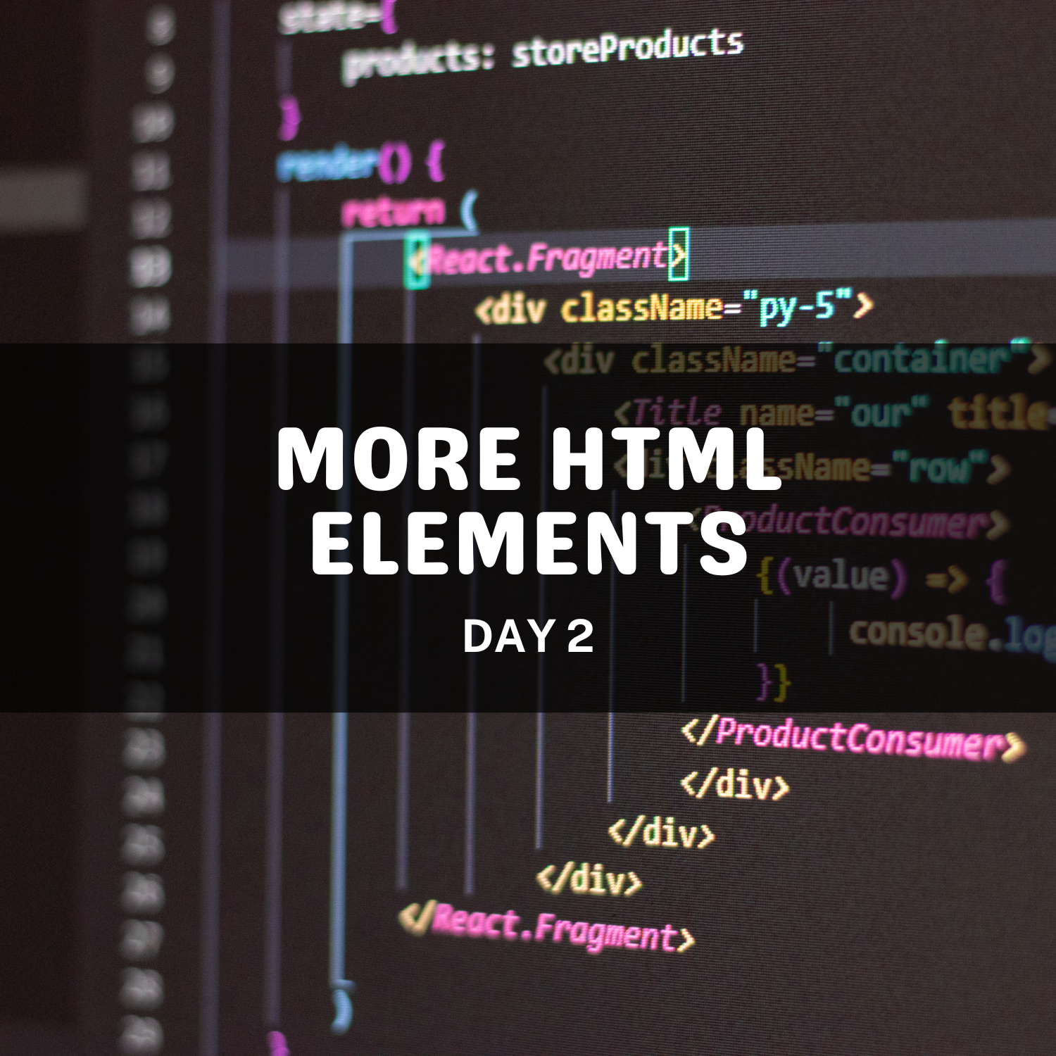 More HTML Elements