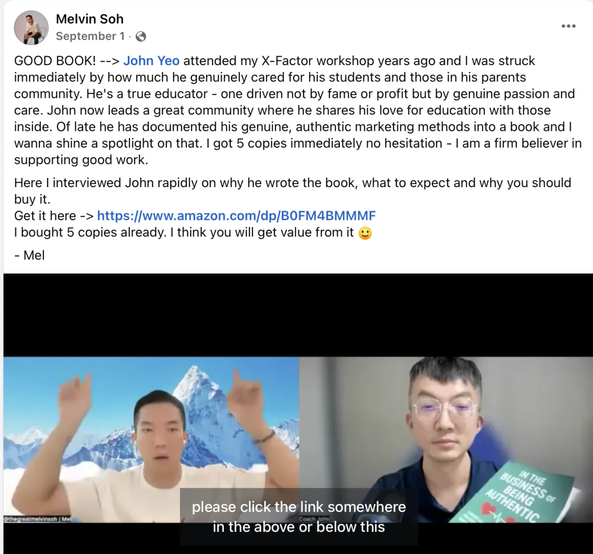 Testimonial screenshot