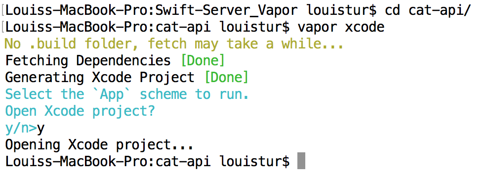 vapor xcode