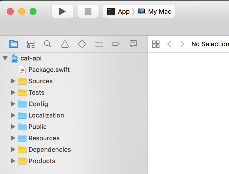 Run the Executable App Target > My Mac Schema