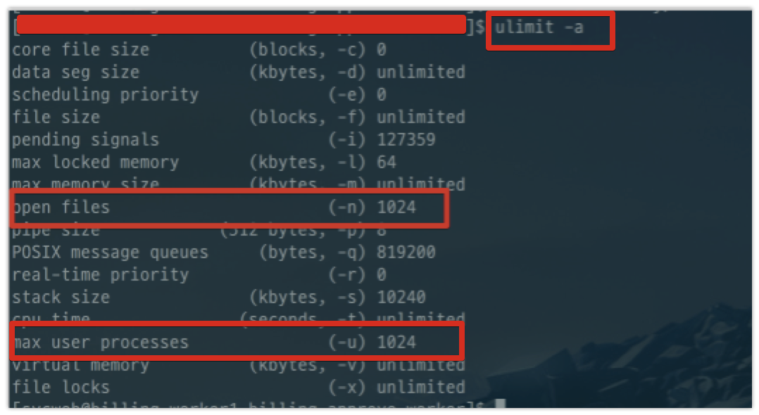 ulimit-a1