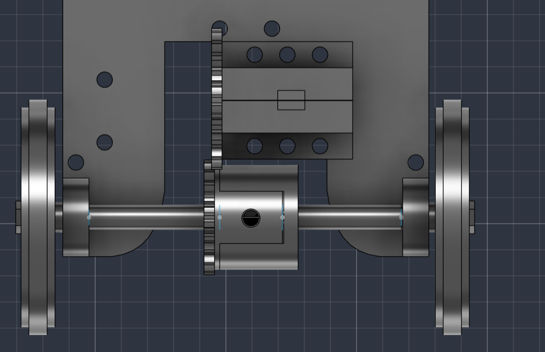 Differential gear mesh detail