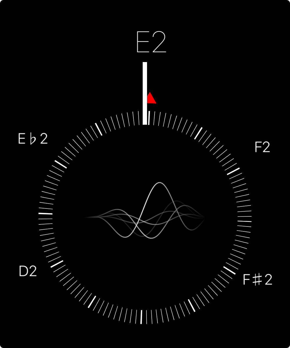 Screenshot of Guitar Tuner app for iOS