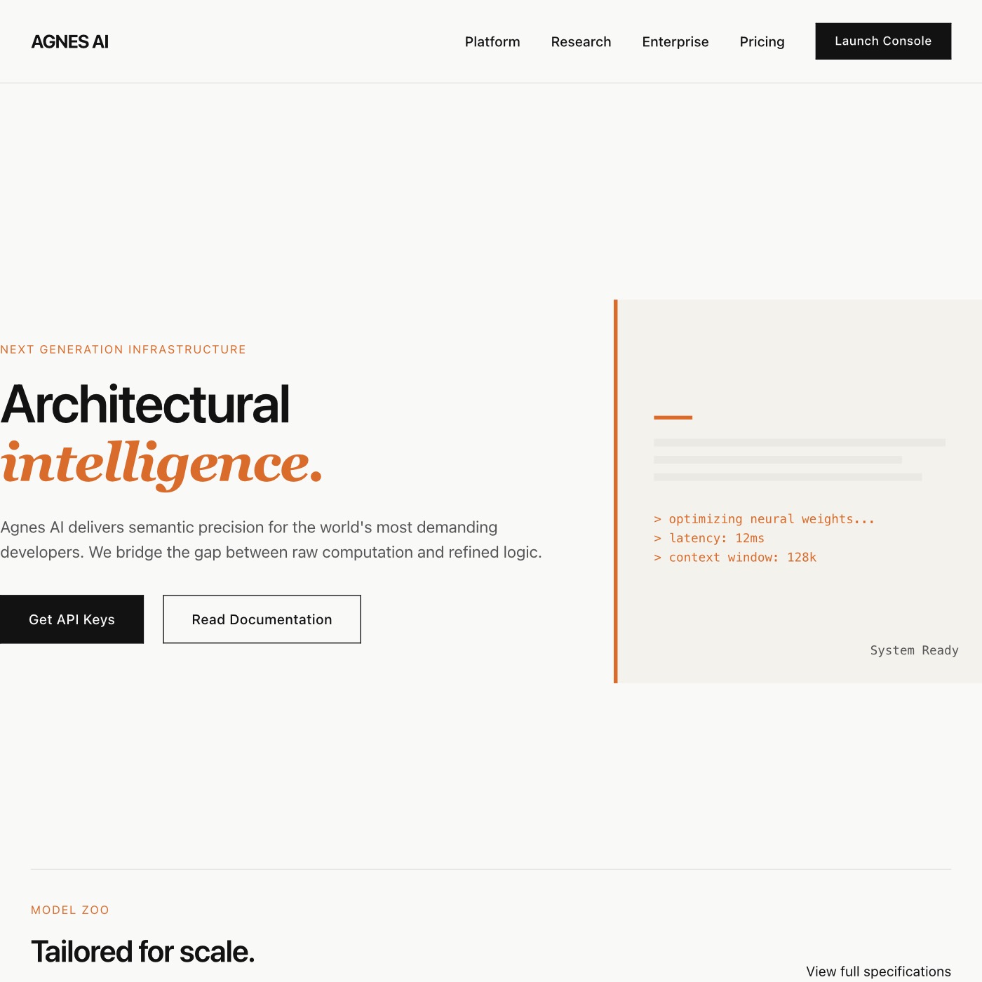 Agnes AI official-style homepage