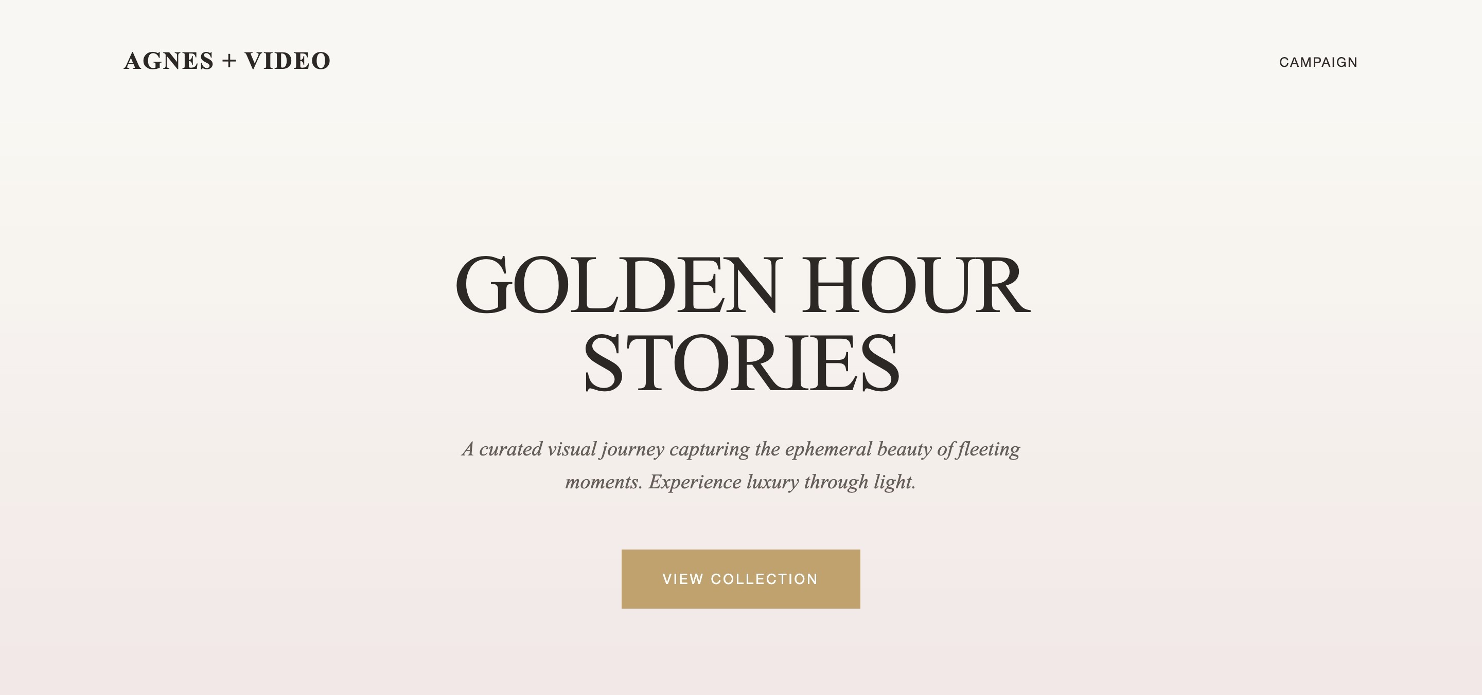 Golden Hour Stories promo page
