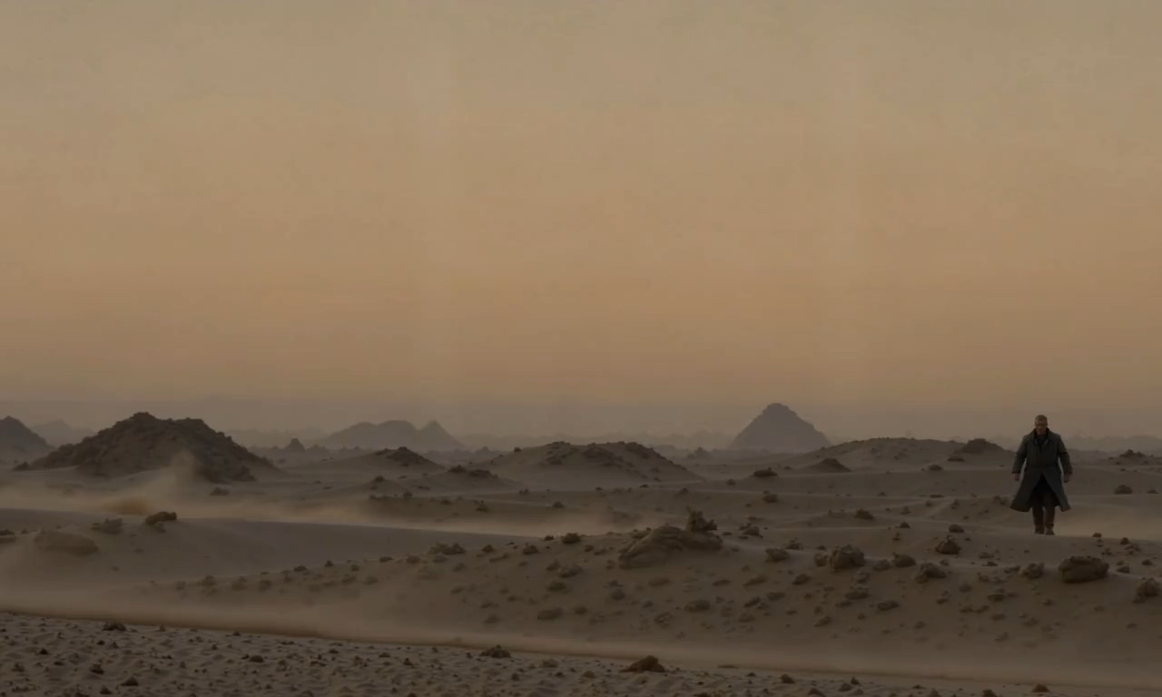 Desert cinematic film scene first frame