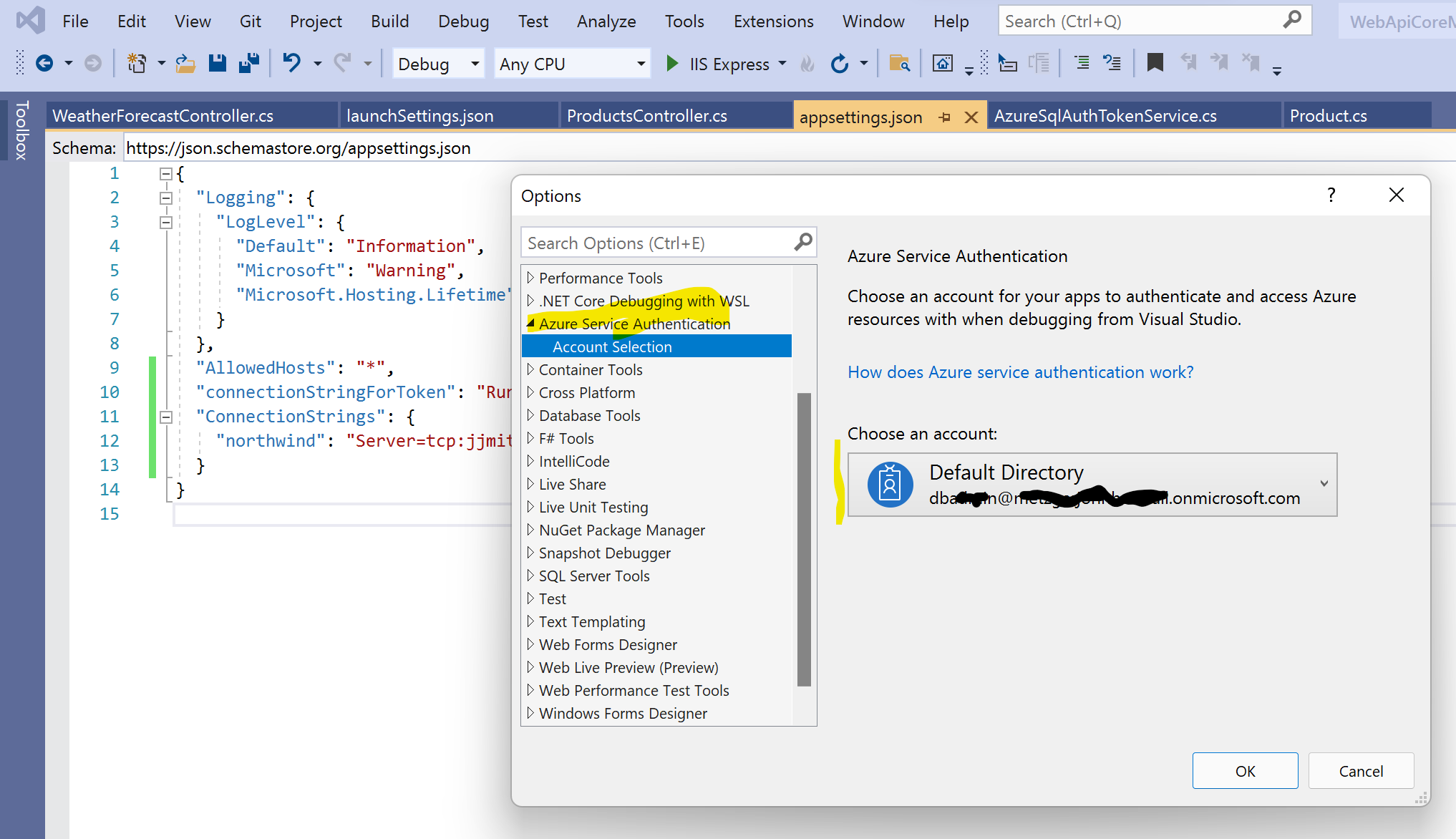 Azure Service Authentication