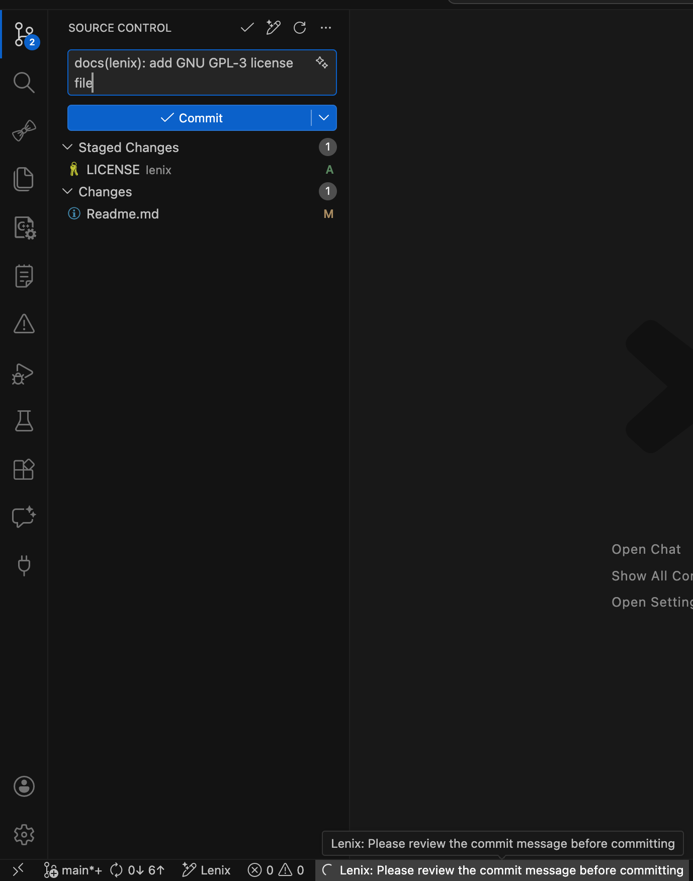 Review and commit