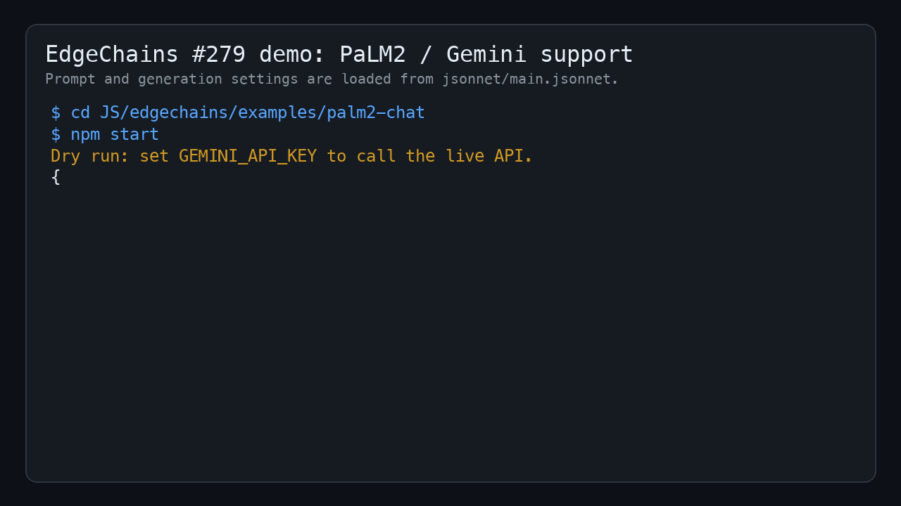 PaLM2 Gemini demo