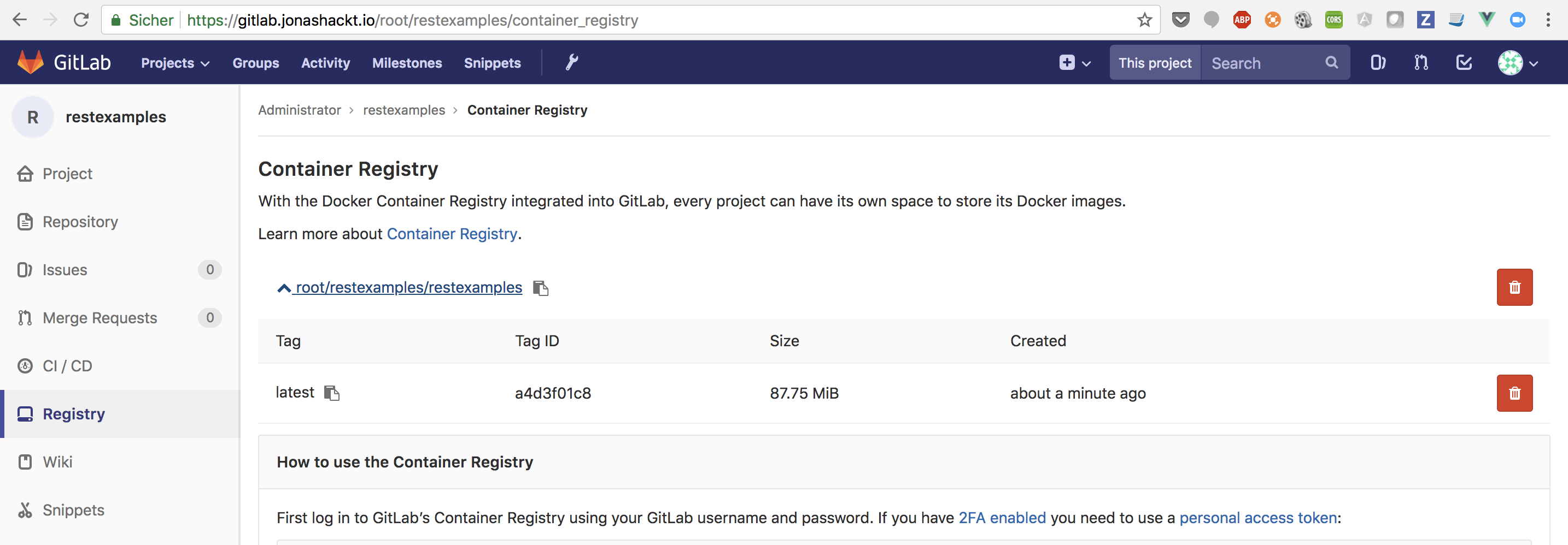 Импорт проекта gitlab