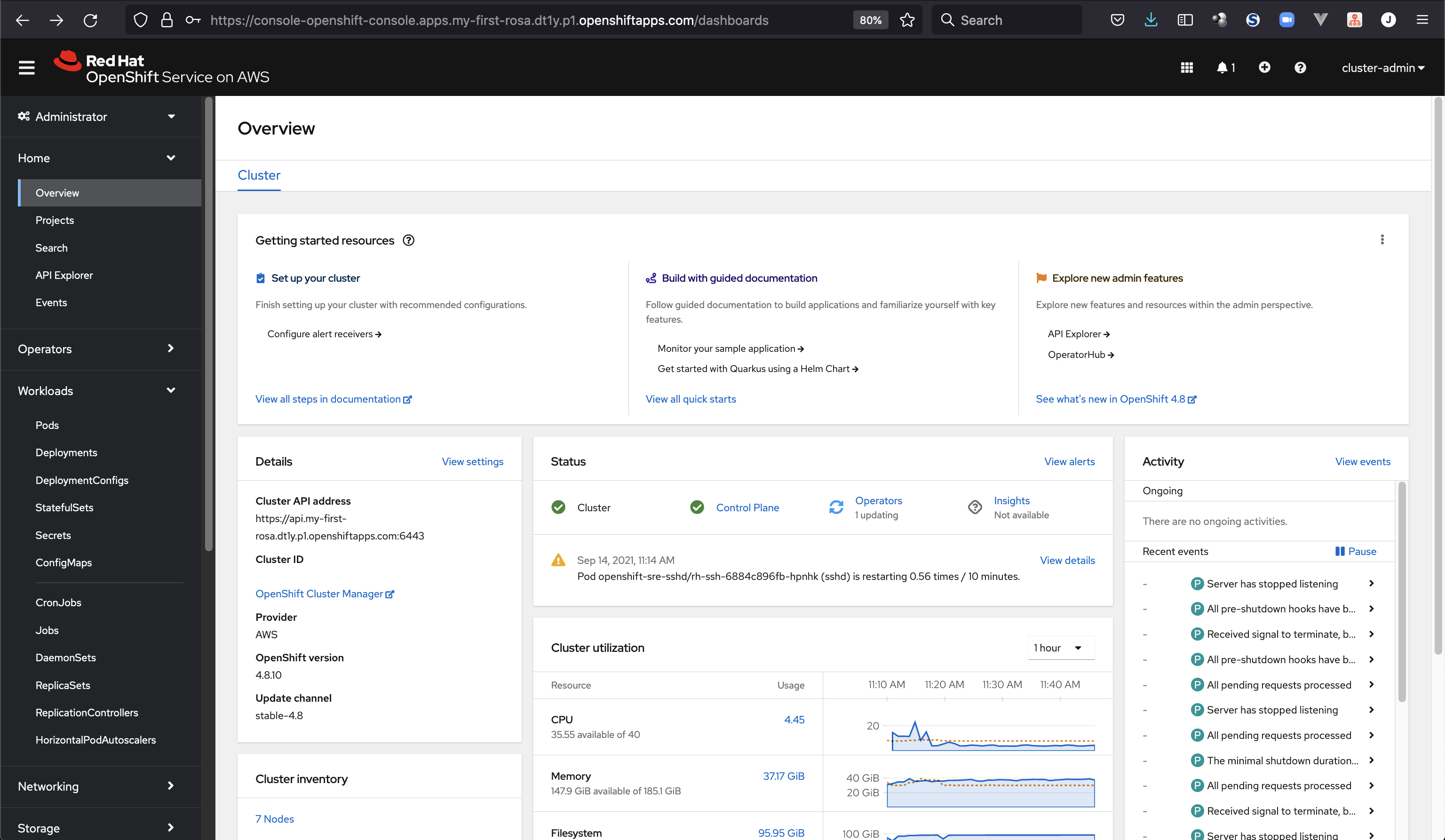 openshift-dashboard