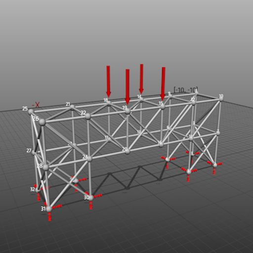 Beam bridge with load