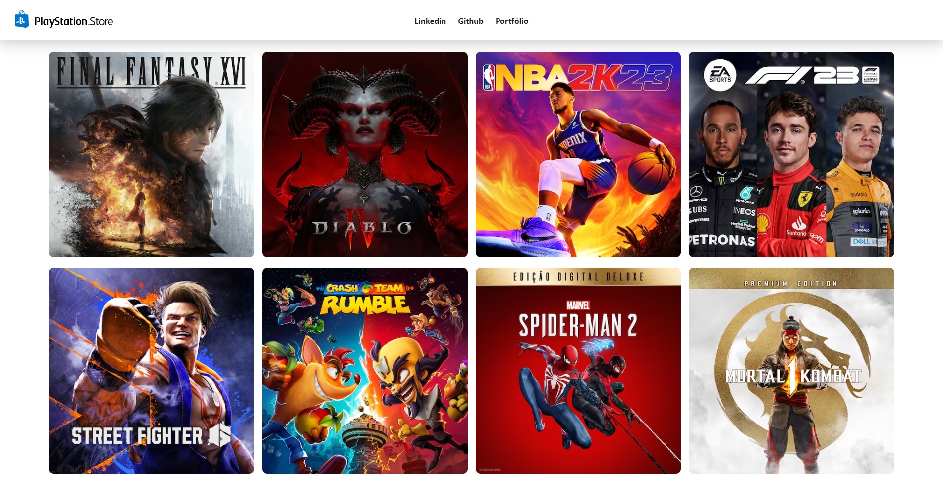 screenshot dio angular psn store