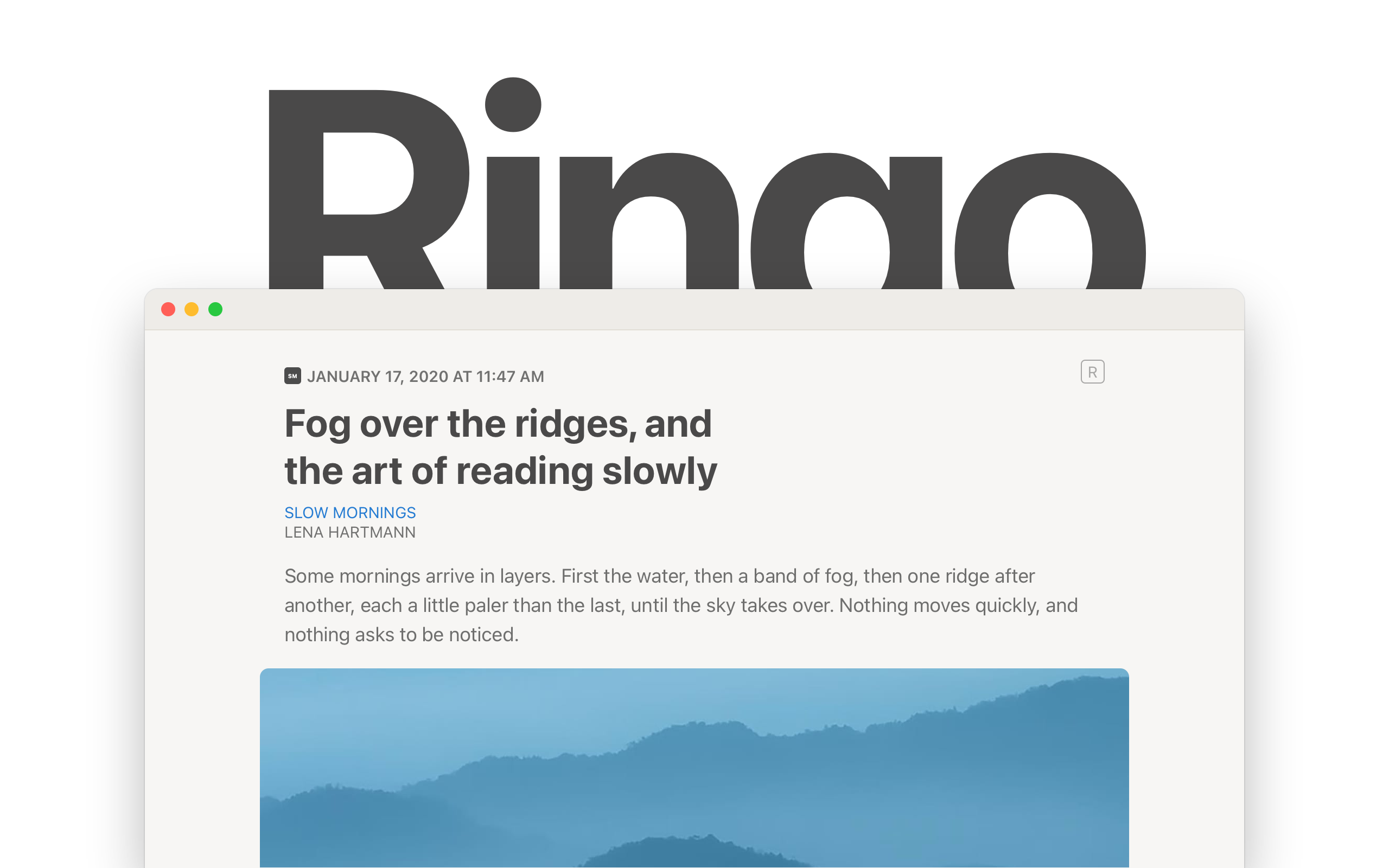 Ringo theme shown in NetNewsWire