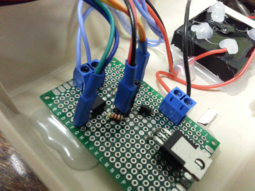 Circuit board closeup showing connections