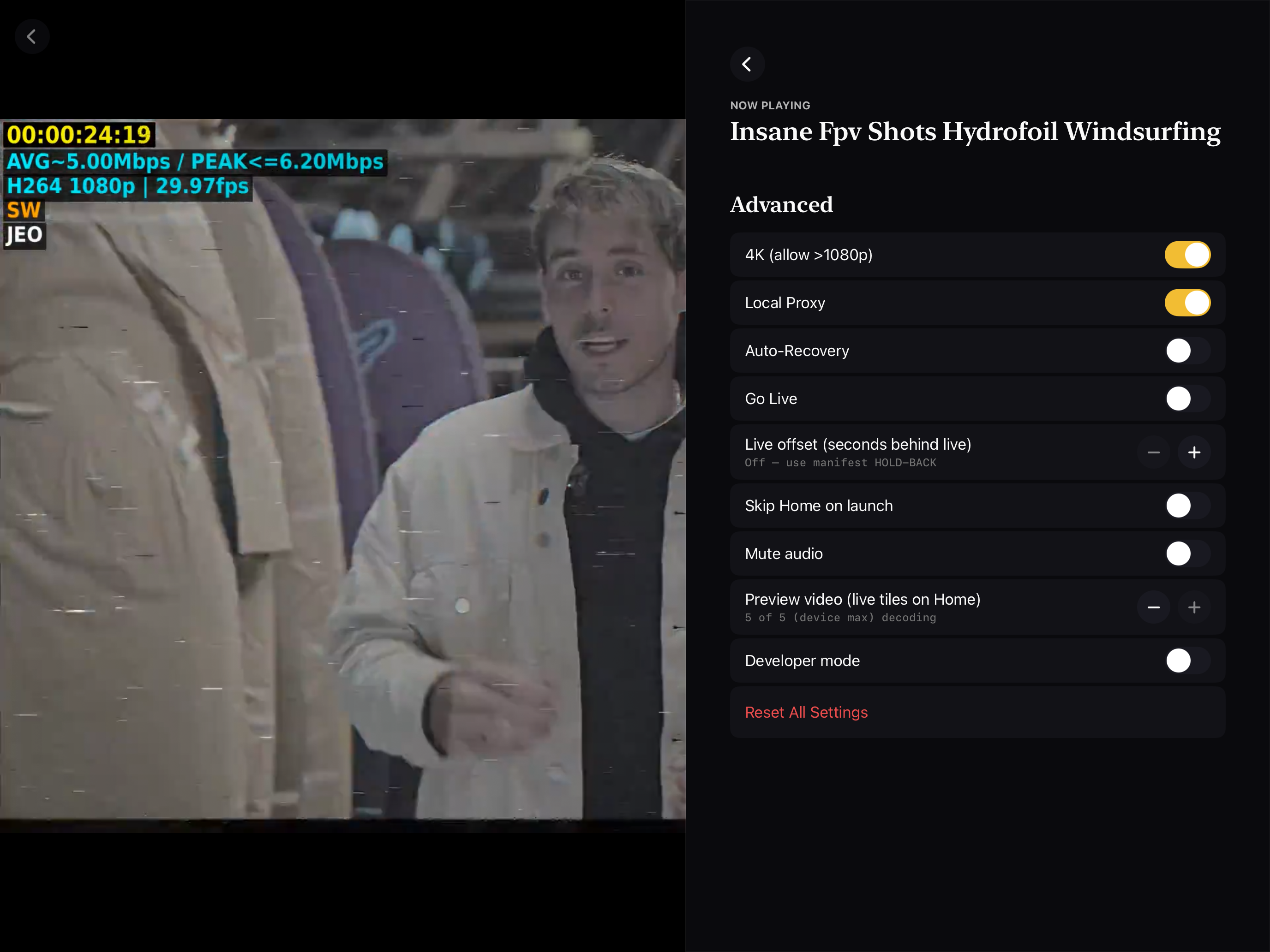 iPad — advanced settings