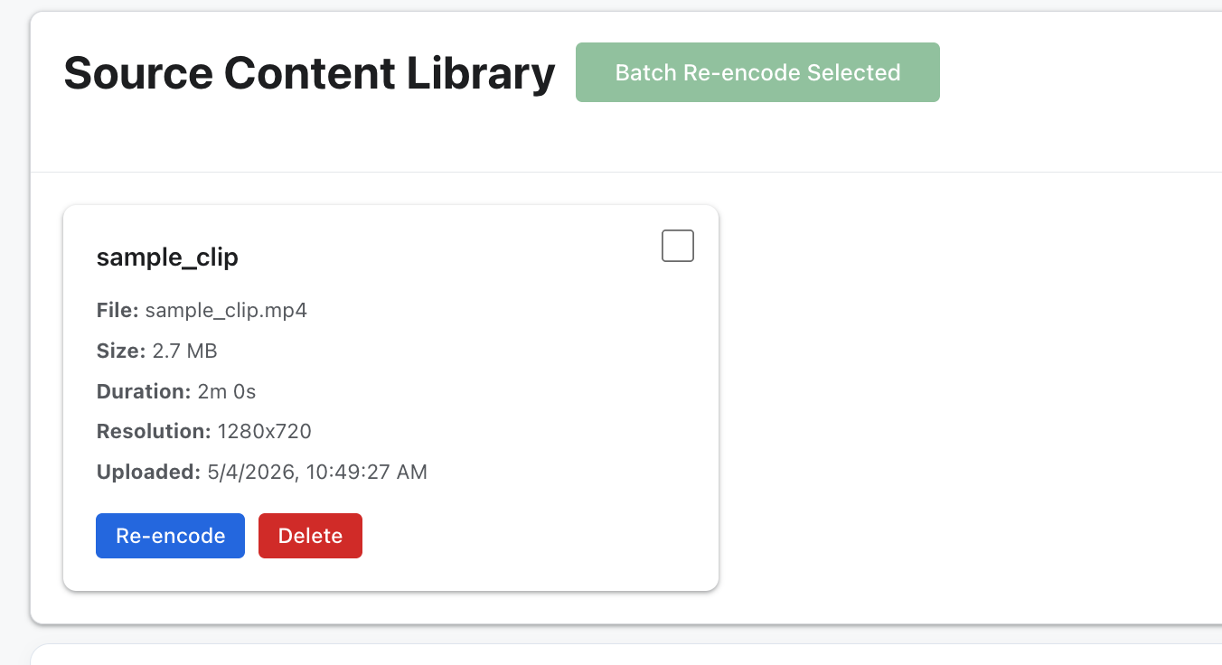Sample clip in Source Library