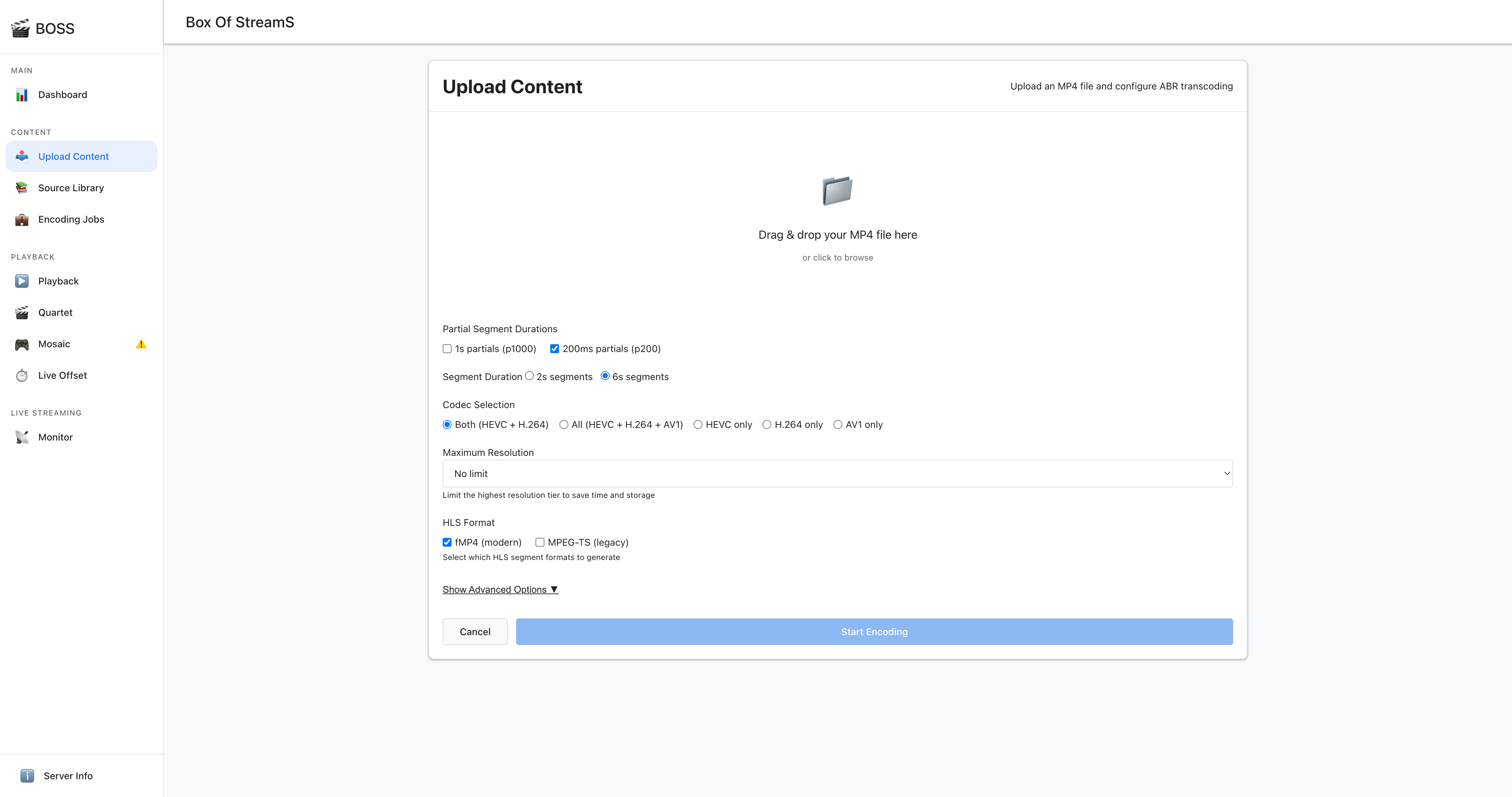 Upload Content