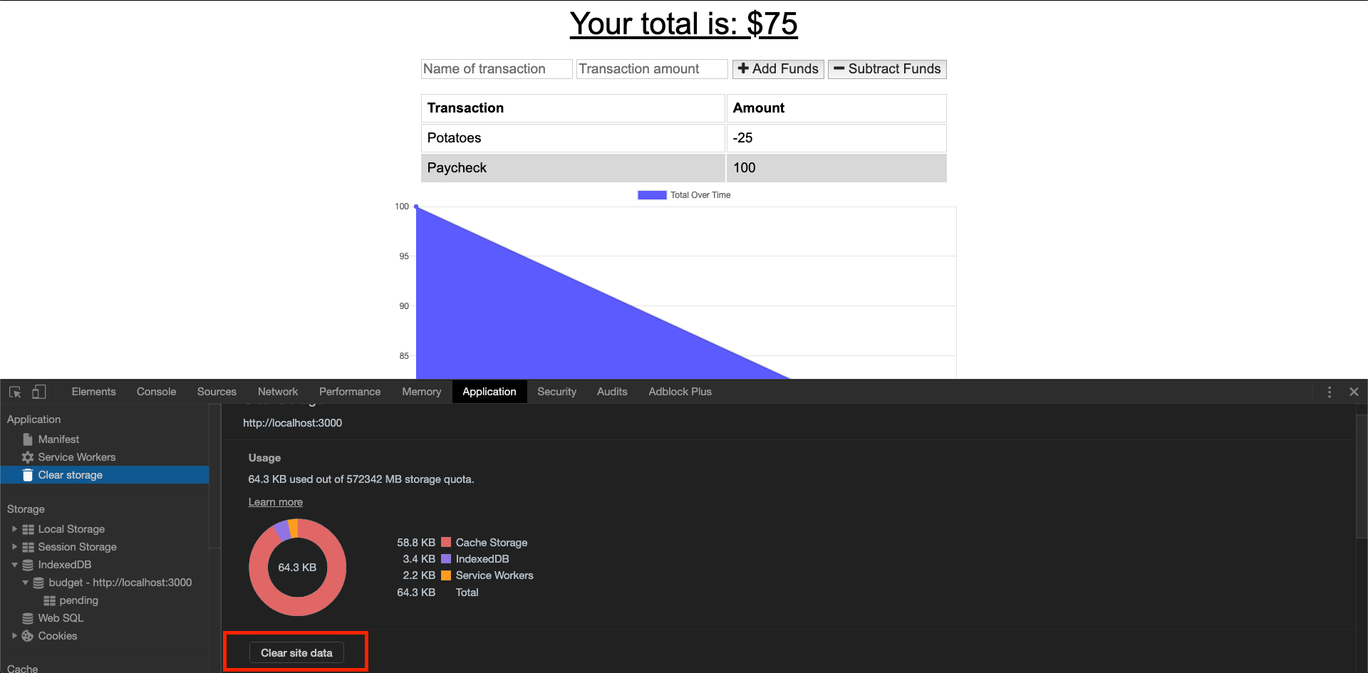 Clear Site Data