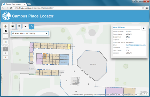 Image of the Campus Place Locator application