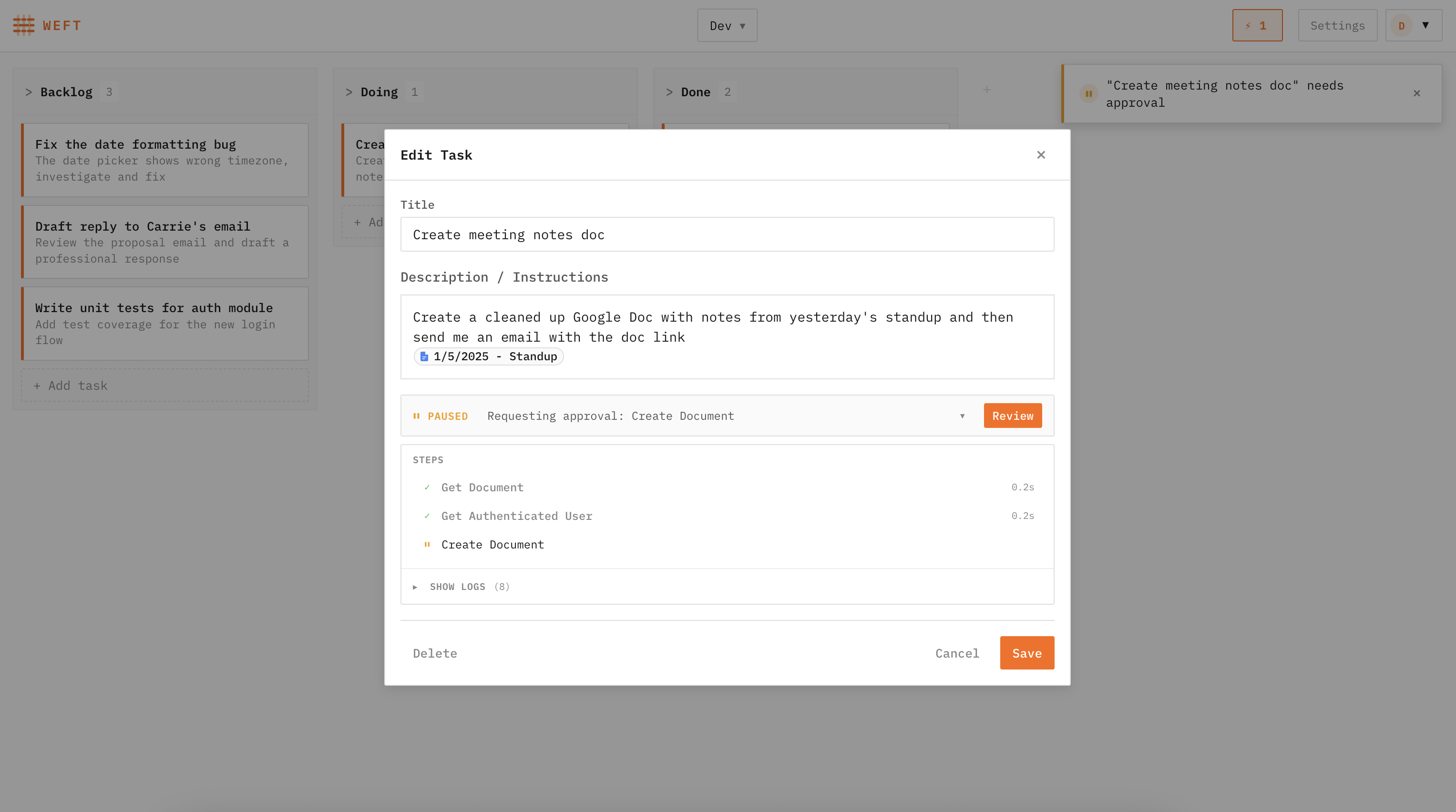 Weft Screenshot