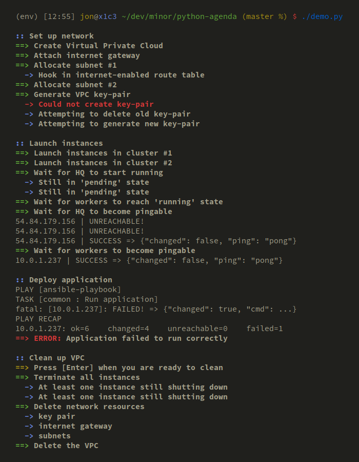 Pretty-looking nested console output