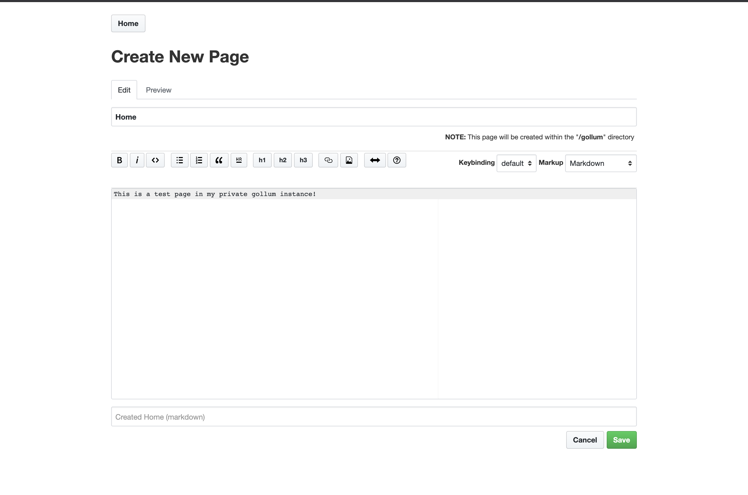 Create Page