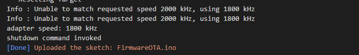 IoT Device Workbench: Device -> Uploaded